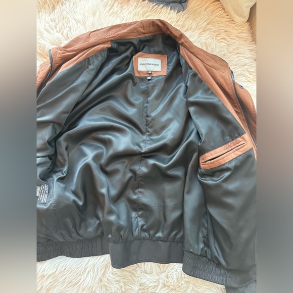 Johnston & Murphy Lightweight Lamb Double Collar Jacket Coat - Picture 11 of 11